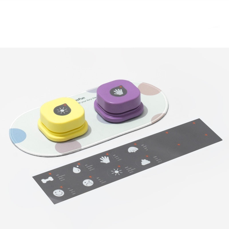 Groom Glory4-Color Dog Talking Button – Recordable Communication Toy for Pets