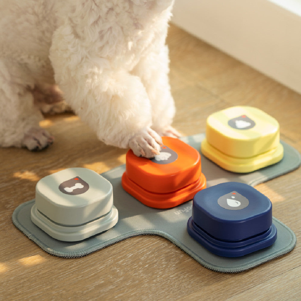 Groom Glory4-Color Dog Talking Button – Recordable Communication Toy for Pets