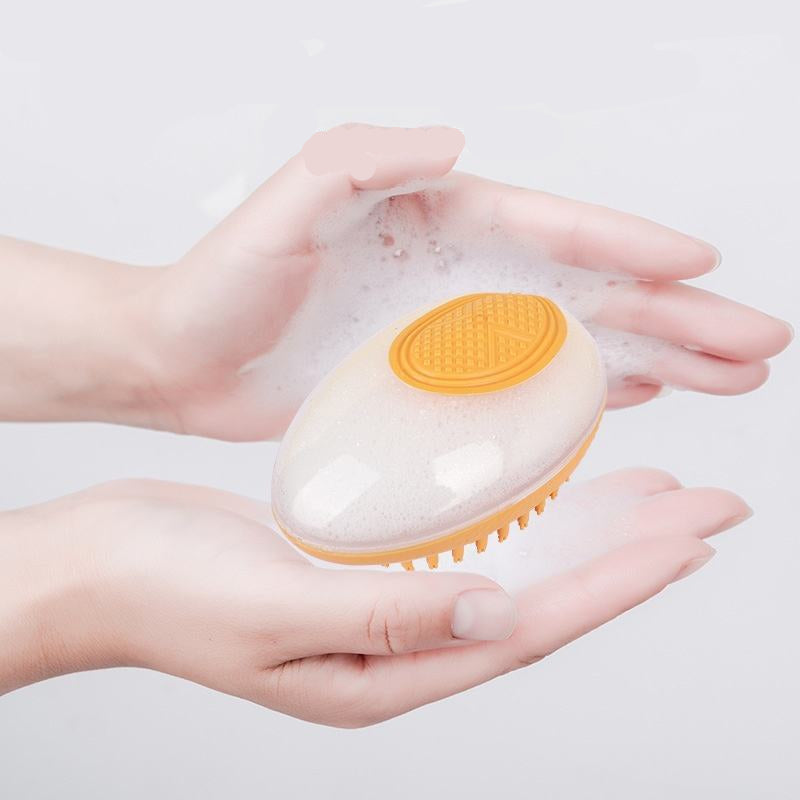 Groom Glory 2-in-1 Pet Bath Massage Brush - Soft Silicone Groomer