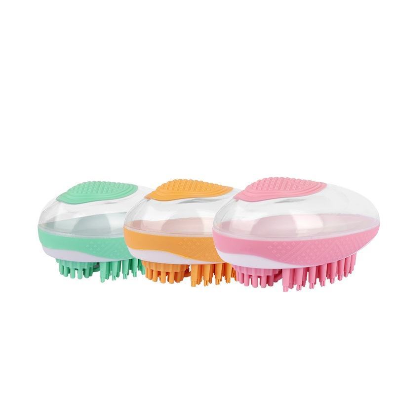 Groom Glory 2-in-1 Pet Bath Massage Brush - Soft Silicone Groomer