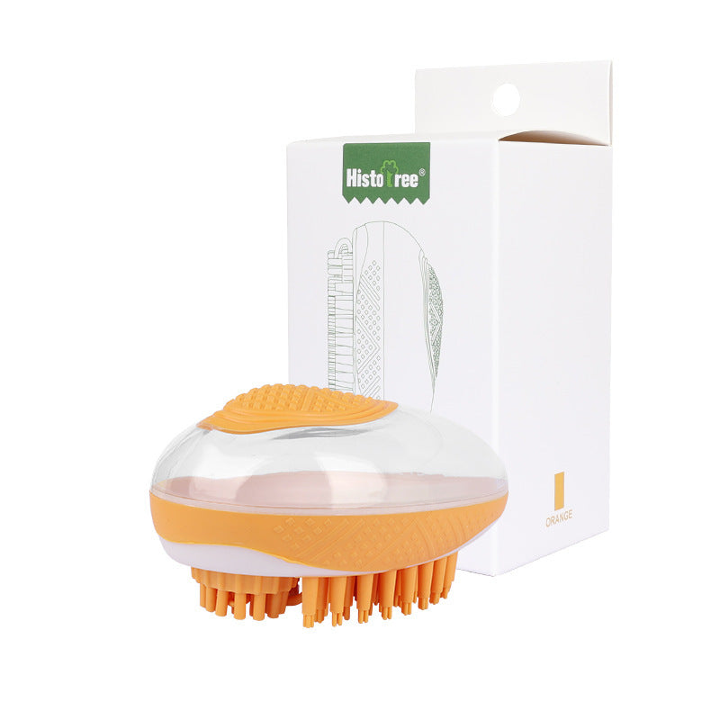 Groom Glory 2-in-1 Pet Bath Massage Brush - Soft Silicone Groomer