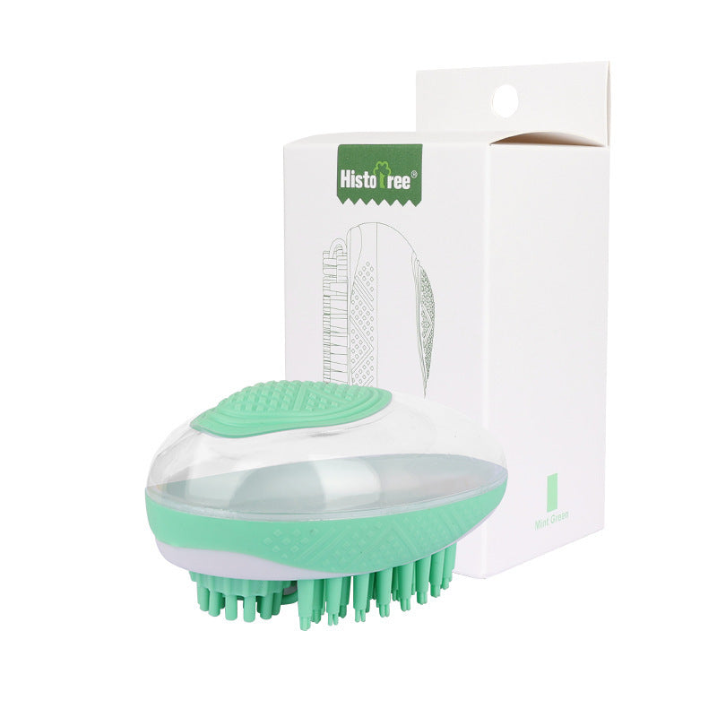 Groom Glory 2-in-1 Pet Bath Massage Brush - Soft Silicone Groomer