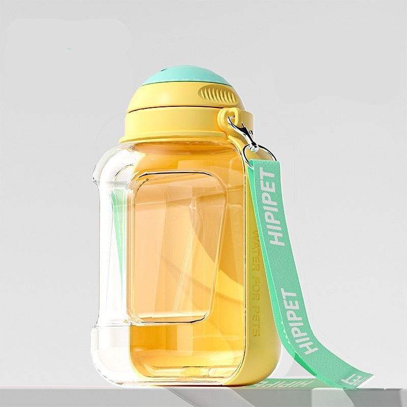 Groom Glory 2-in-1 Portable Pet Water & Food Bottle – Leakproof Travel Dispenser