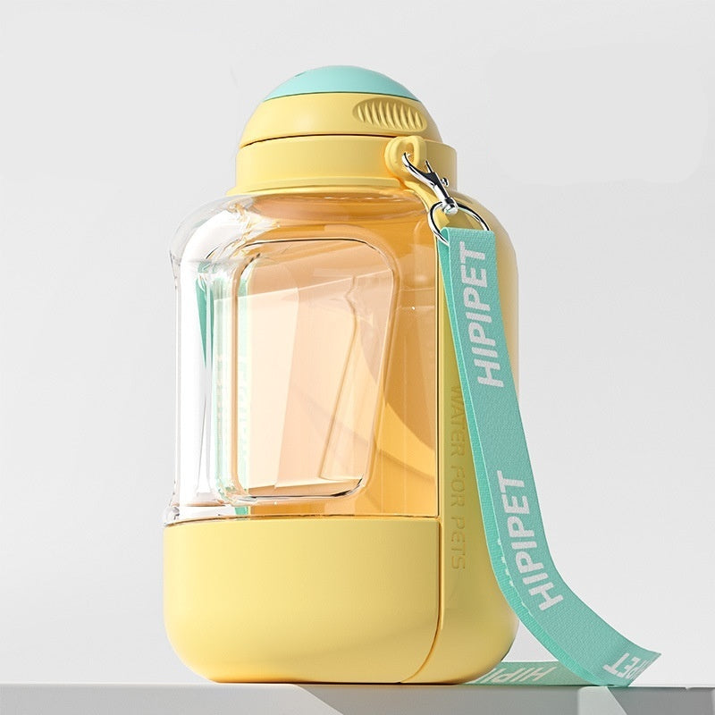 Groom Glory 2-in-1 Portable Pet Water & Food Bottle – Leakproof Travel Dispenser