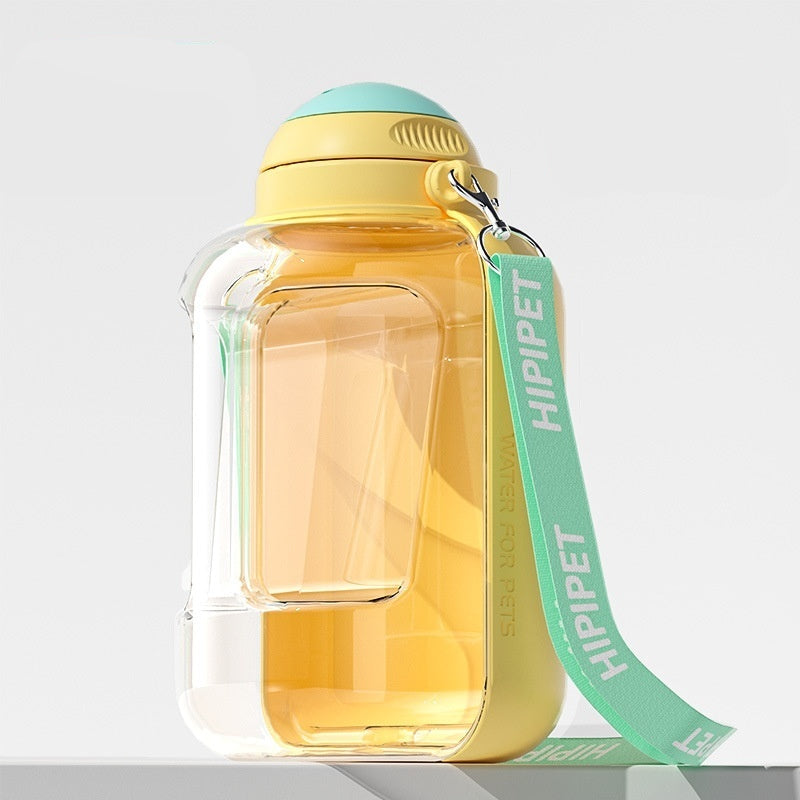 Groom Glory 2-in-1 Portable Pet Water & Food Bottle – Leakproof Travel Dispenser