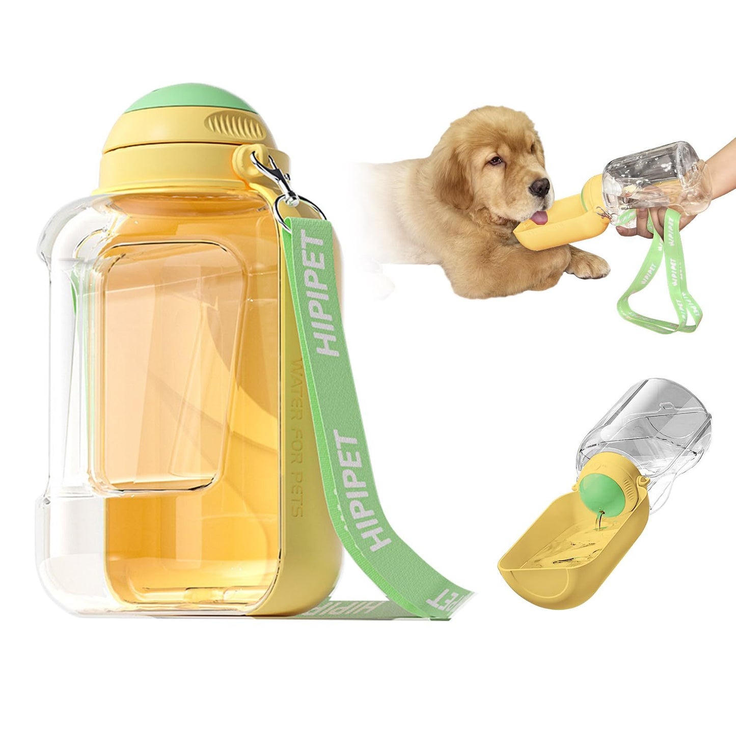 Groom Glory 2-in-1 Portable Pet Water & Food Bottle – Leakproof Travel Dispenser