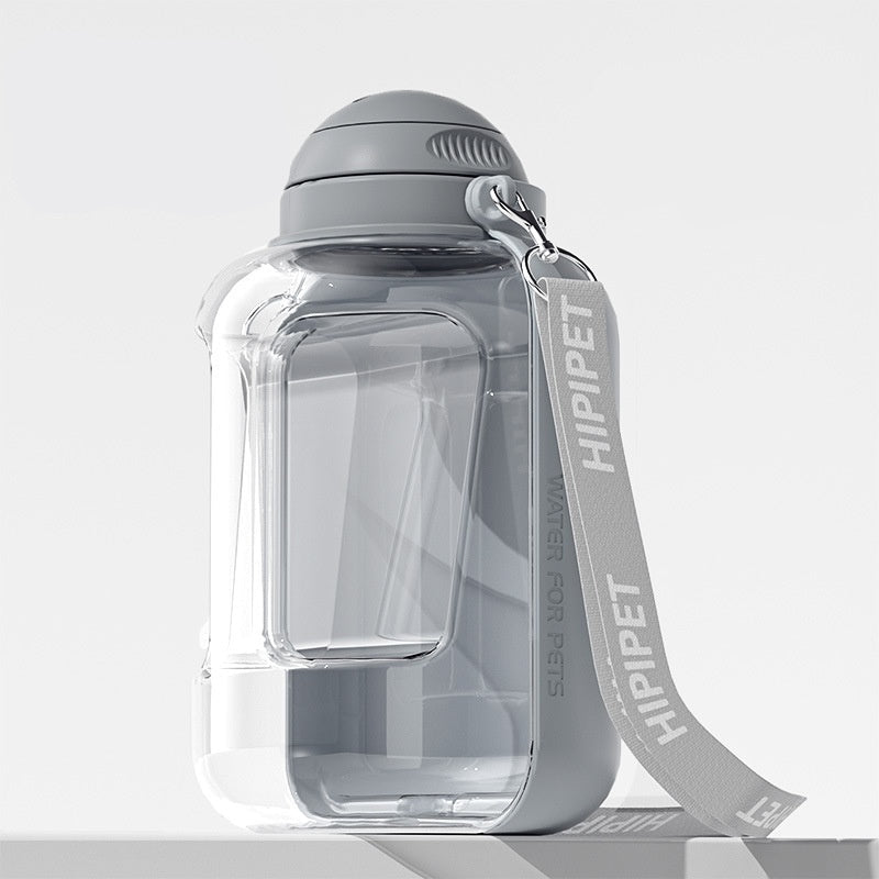 Groom Glory 2-in-1 Portable Pet Water & Food Bottle – Leakproof Travel Dispenser