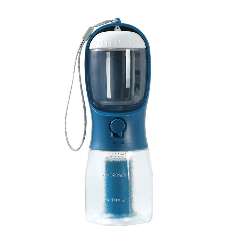 Groom Glory 3-in-1 Portable Pet Water Bottle - Food & Waste Bag Storage for Dogs