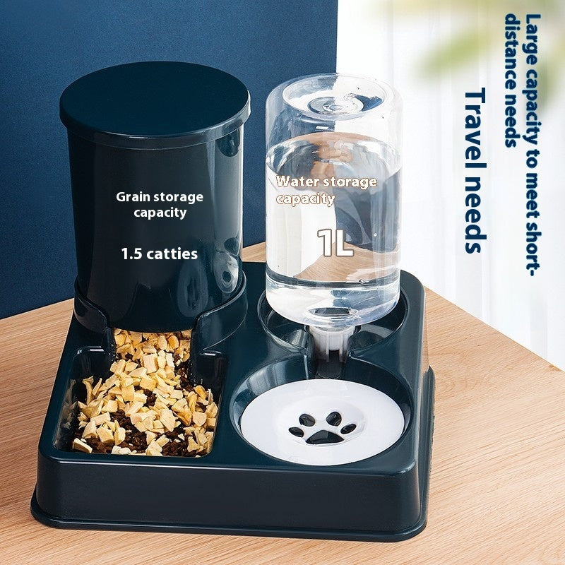 Groom Glory Automatic Cat Water & Food Bowl – Dual Feeding Basin