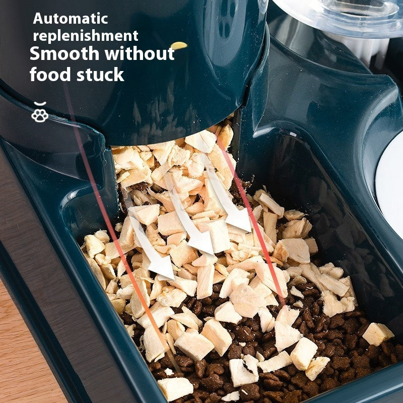 Groom Glory Automatic Cat Water & Food Bowl – Dual Feeding Basin