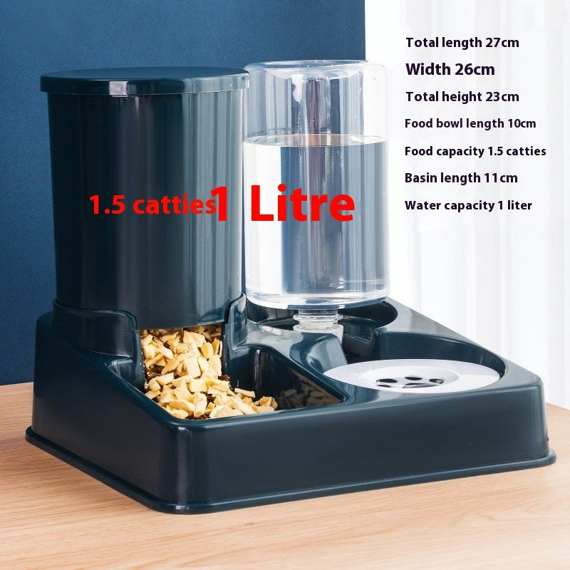 Groom Glory Automatic Cat Water & Food Bowl – Dual Feeding Basin