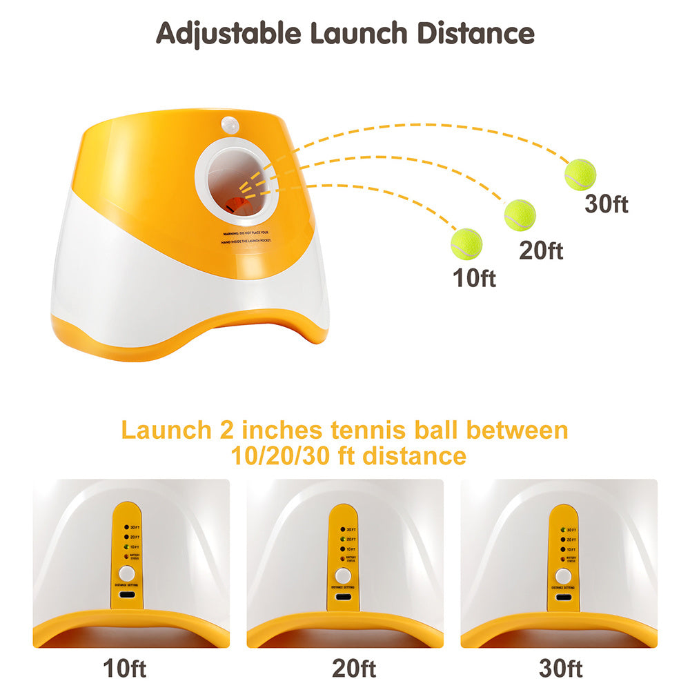 Groom Glory Automatic Dog Ball Launcher – Interactive Tennis Ball Thrower