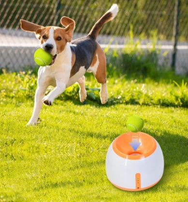 Groom Glory Automatic Dog Ball Launcher – Tennis Throwing Machine with 3 Balls