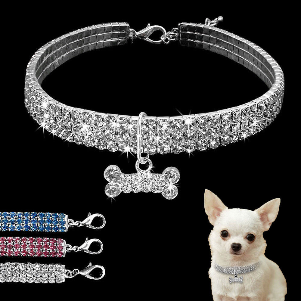 Groom Glory Bling Rhinestone Dog Collar – Crystal Puppy Collar