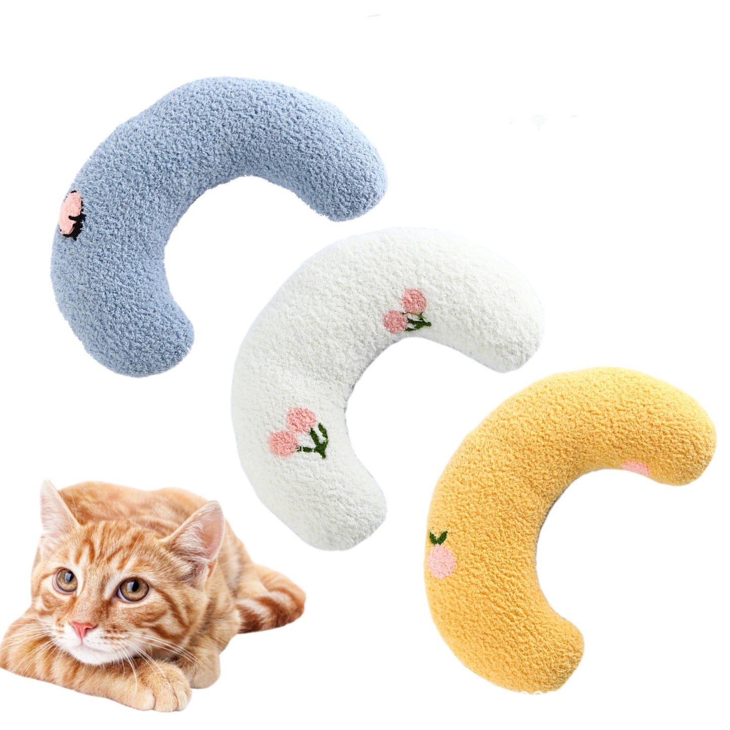 Groom Glory Cat U-Shaped Sleep Pillow – Soft Neck Support for Small Pets