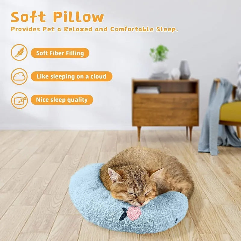Groom Glory Cat U-Shaped Sleep Pillow – Soft Neck Support for Small Pets