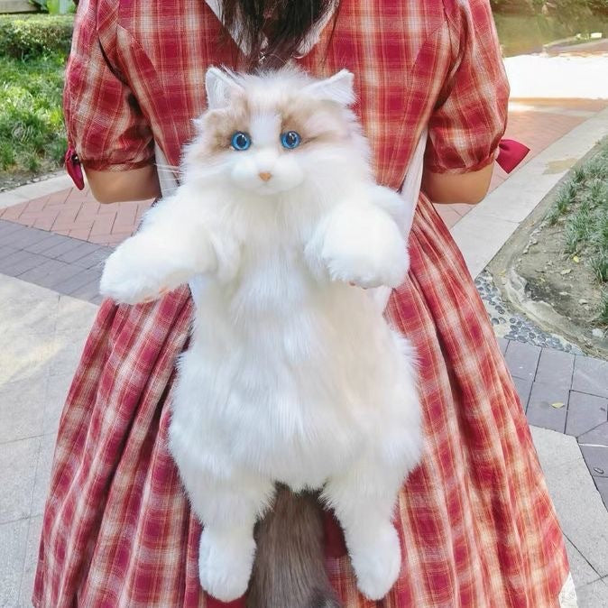 Groom Glory Cute Ragdoll Plush Backpack – Lightweight Toy-Inspired Bag