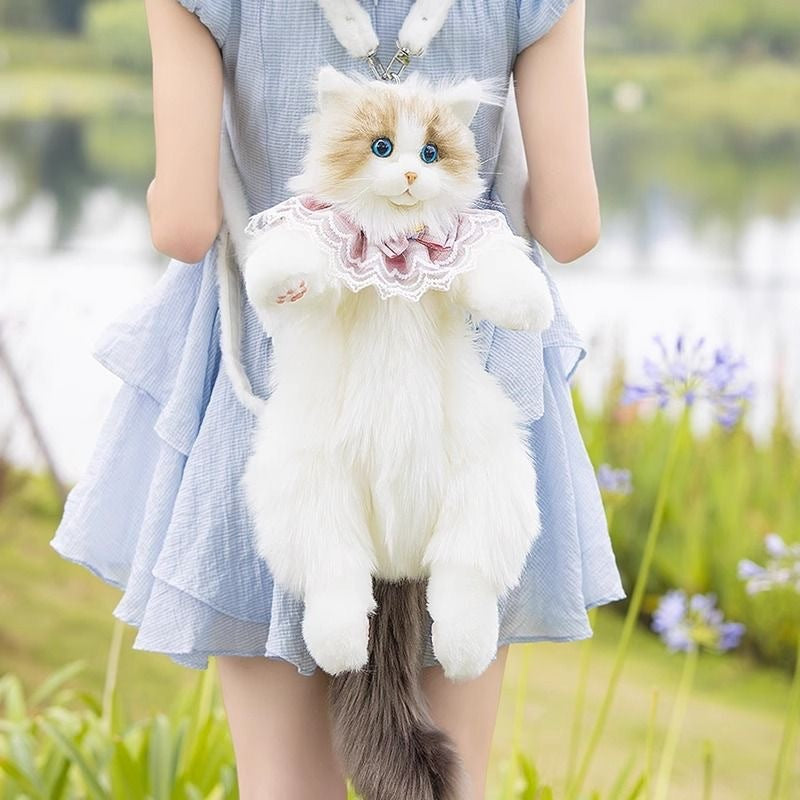 Groom Glory Cute Ragdoll Plush Backpack – Lightweight Toy-Inspired Bag