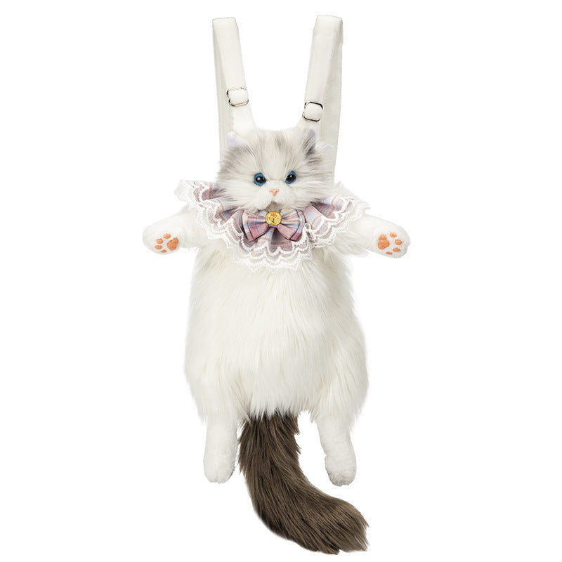 Groom Glory Cute Ragdoll Plush Backpack – Lightweight Toy-Inspired Bag