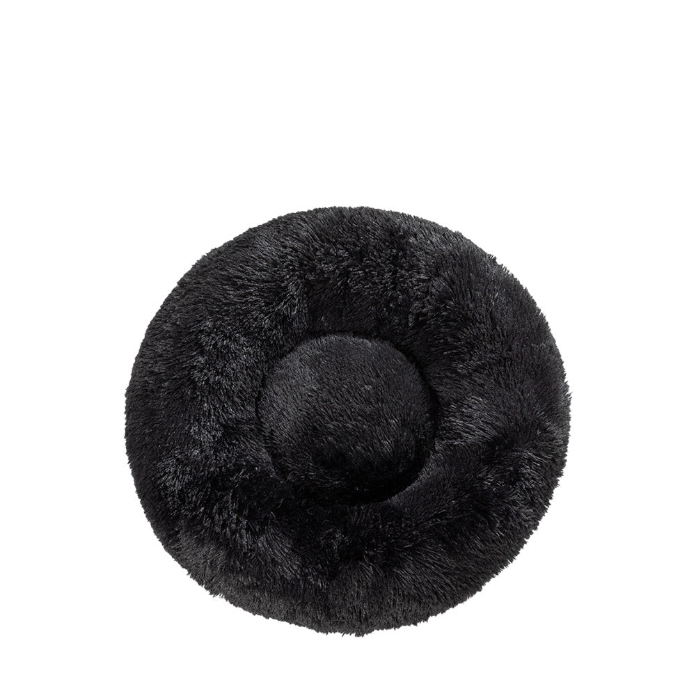 Groom Glory Fluffy Donut Dog Bed – Soft Plush Calming Pet Cushion