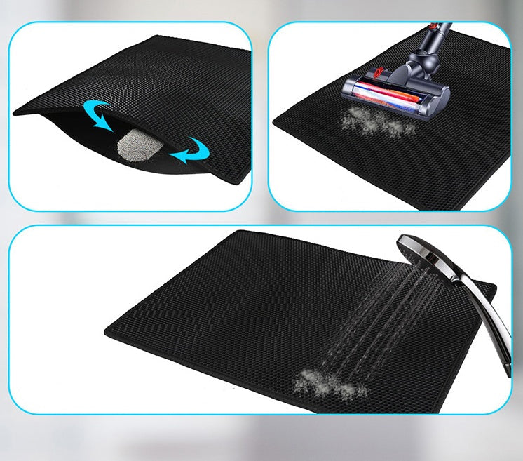 Groom Glory Honeycomb Cat Litter Mat - Waterproof Double-Layer Trap Pad