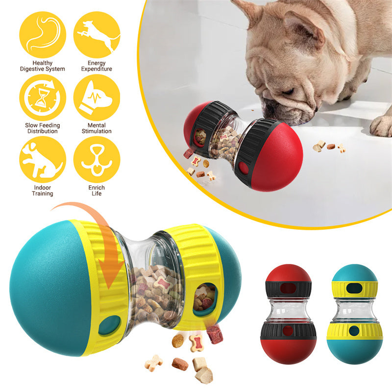 Groom Glory Interactive Dog Puzzle Toy – Food Dispensing Tumbler Ball