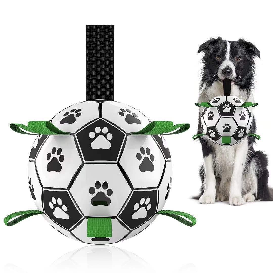 Groom Glory Interactive Dog Soccer Ball – Inflatable Training Toy for Large Dogs