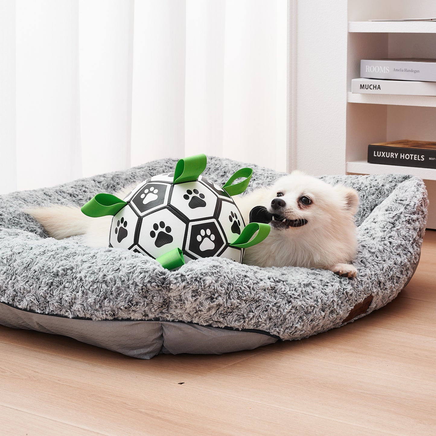 Groom Glory Interactive Dog Soccer Ball – Inflatable Training Toy for Large Dogs