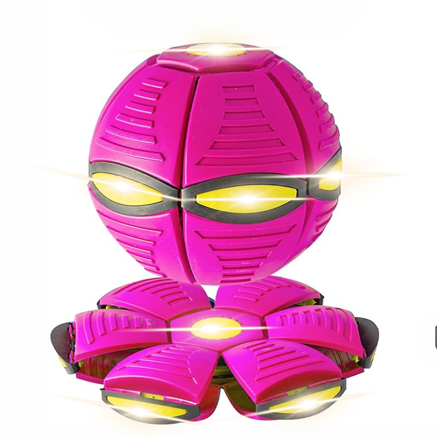 Groom Glory Magic Flying Saucer Ball Dog Toy with Lights – Outdoor Pet Game