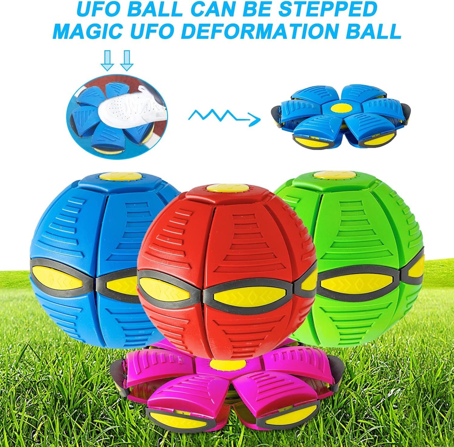 Groom Glory Magic Flying Saucer Ball Dog Toy with Lights – Outdoor Pet Game