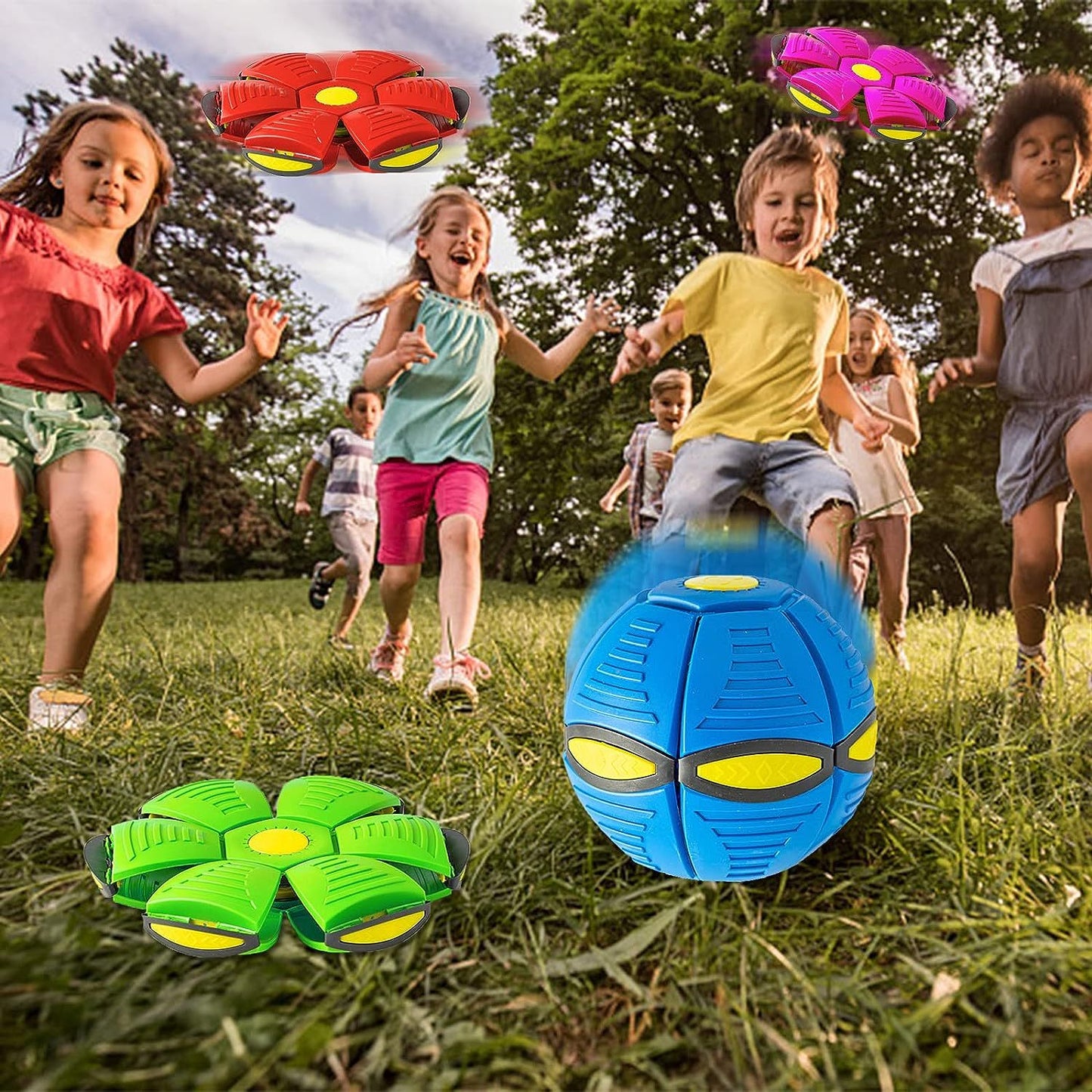 Groom Glory Magic Flying Saucer Ball Dog Toy with Lights – Outdoor Pet Game