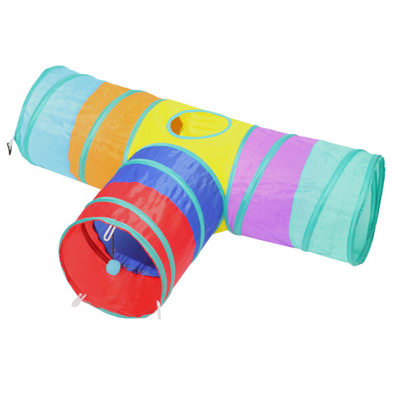 Groom Glory New Foldable Cat Tunnel & Toy Set – Pet Climbing Path for Indoor Play & Comfort
