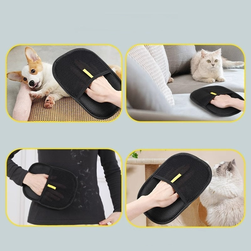 Groom Glory Pet Hair Remover Grooming Glove - Soft Silicone Mitt