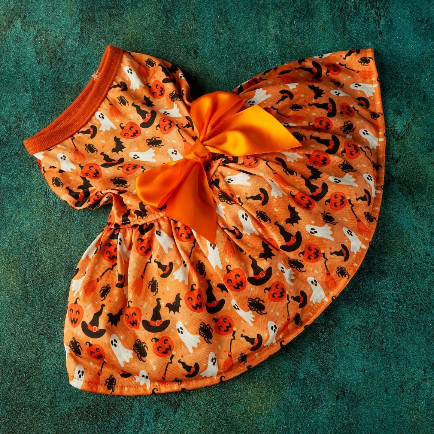 Groom Glory Pet Halloween Party Dress – Cute Orange Costume for Dogs & Cats