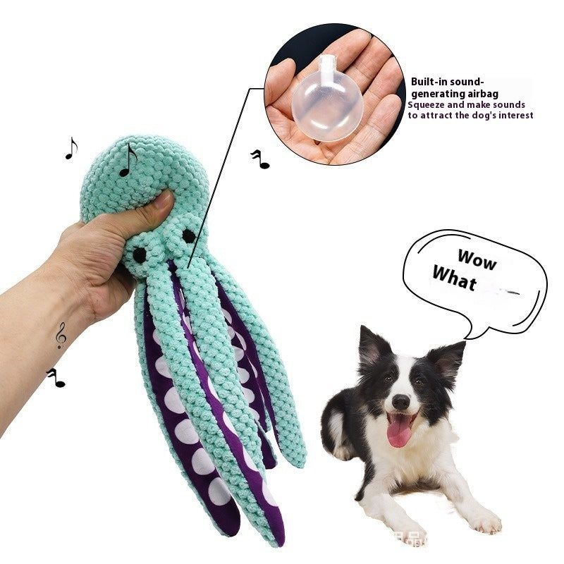 Groom Glory Plush Squeaky Fish Dog Toy