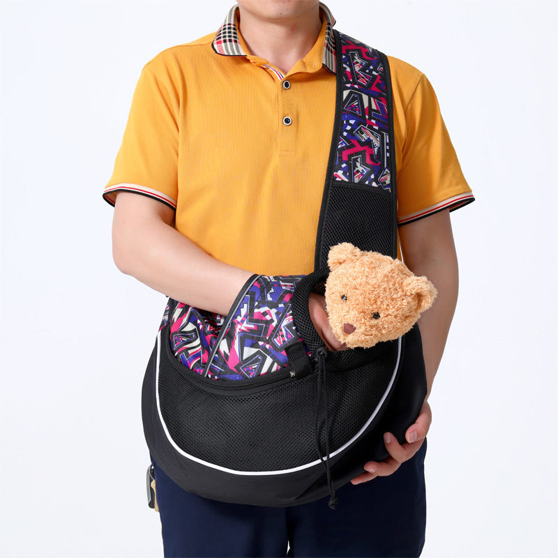 Groom Glory Portable Crossbody Pet Carrier Bag - Breathable & Secure