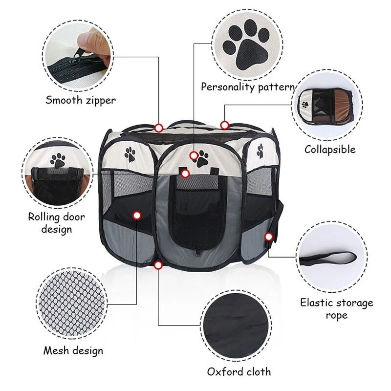 Groom Glory Portable Foldable Pet Tent - Waterproof & Breathable