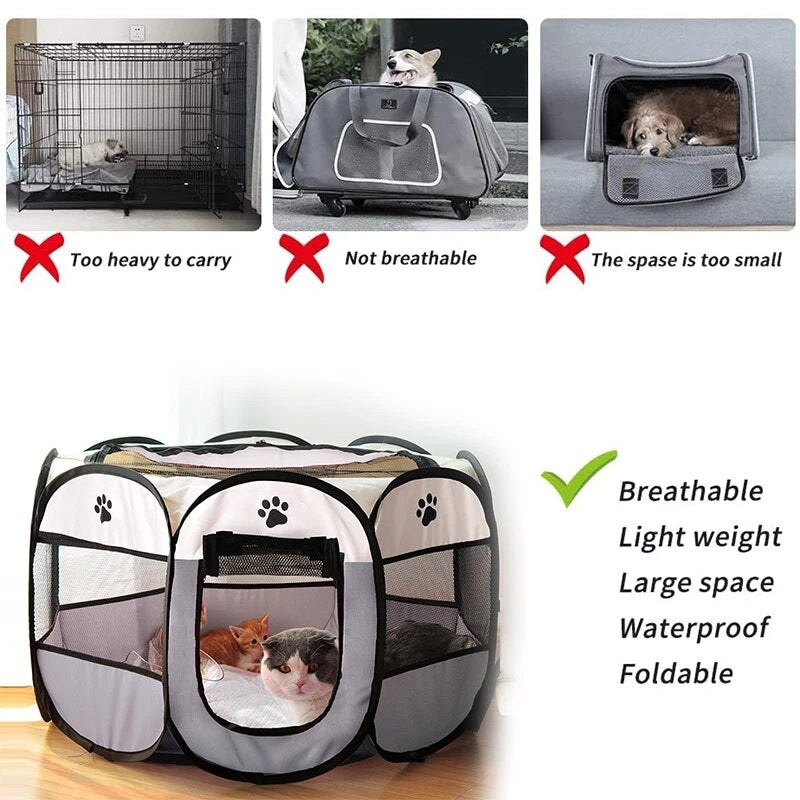 Groom Glory Portable Foldable Pet Tent - Waterproof & Breathable