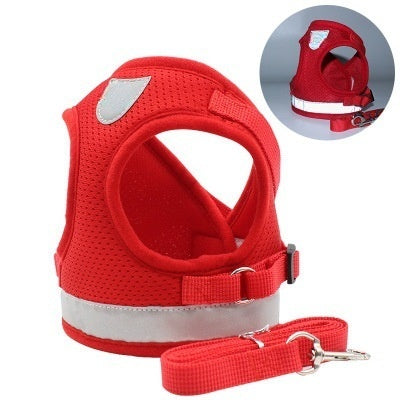 Groom Glory Reflective Dog Harness Vest with Leash – Breathable & Adjustable