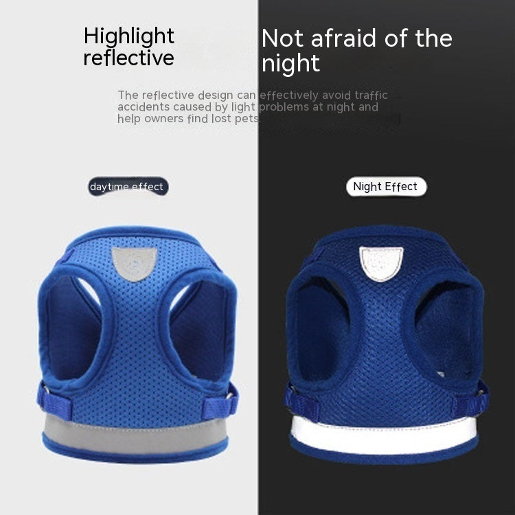 Groom Glory Reflective Dog Harness Vest with Leash – Breathable & Adjustable