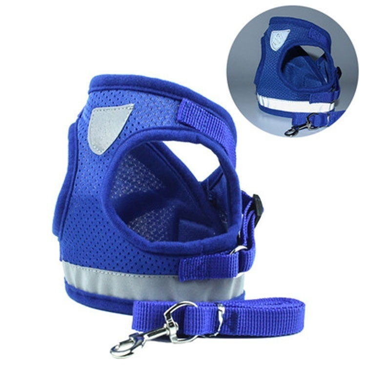 Groom Glory Reflective Dog Harness Vest with Leash – Breathable & Adjustable