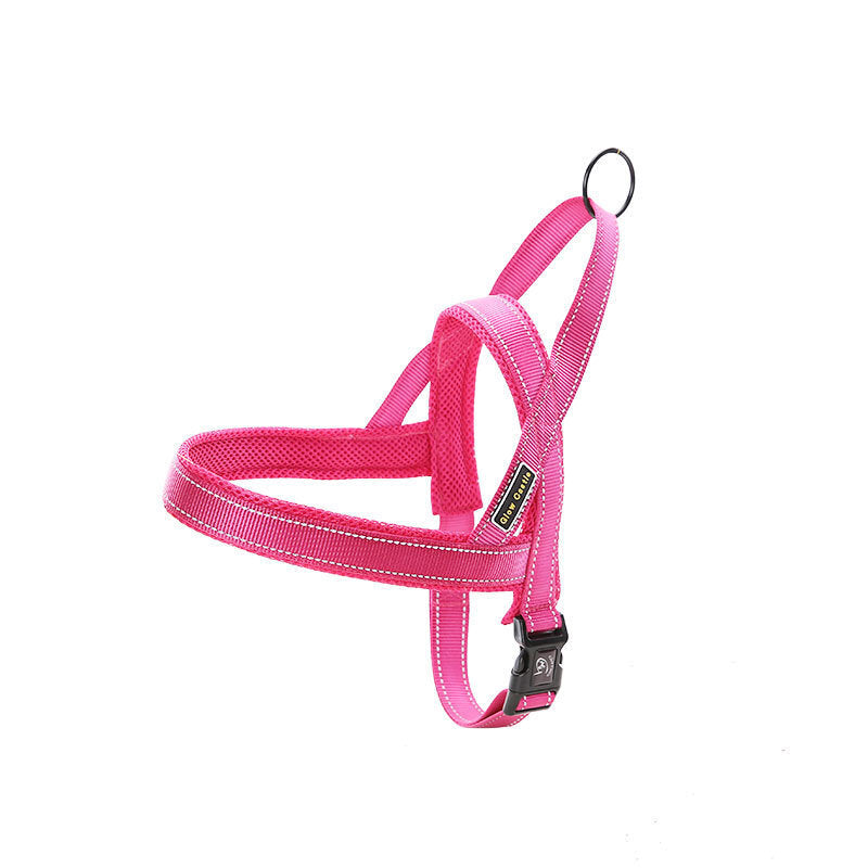 Reflective Nylon Dog Chest Harness - Quick-Sleeve Strap