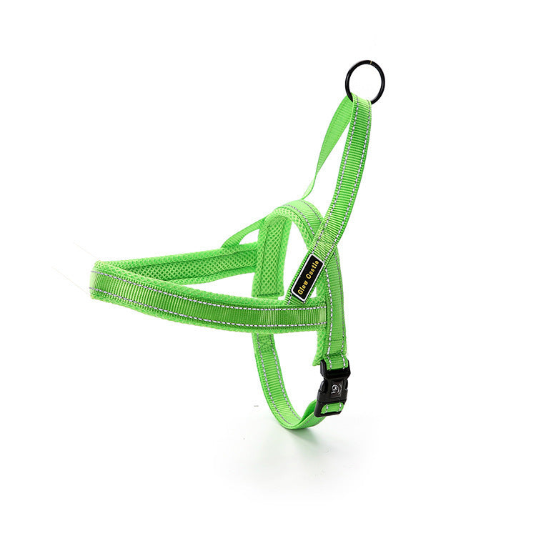 Reflective Nylon Dog Chest Harness - Quick-Sleeve Strap