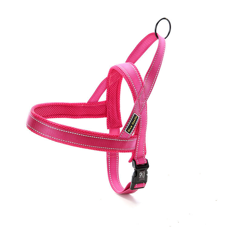 Reflective Nylon Dog Chest Harness - Quick-Sleeve Strap