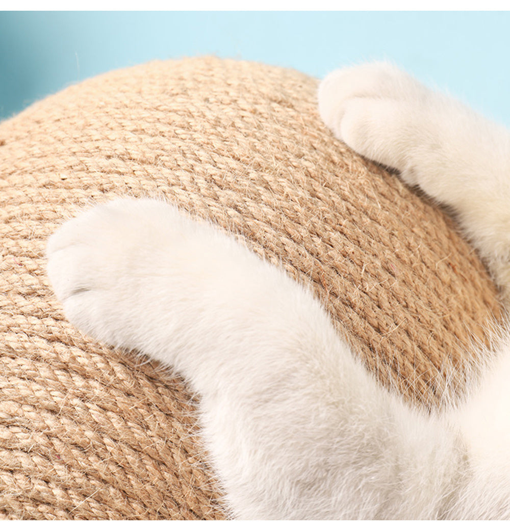 Groom Glory Vertical Sisal Cat Scratching Ball – Wooden Cat Toy