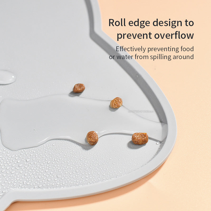 Groom Glory Waterproof Silicone Pet Feeding Mat – Non-Slip Food-Grade Placemat for Dogs & Cats