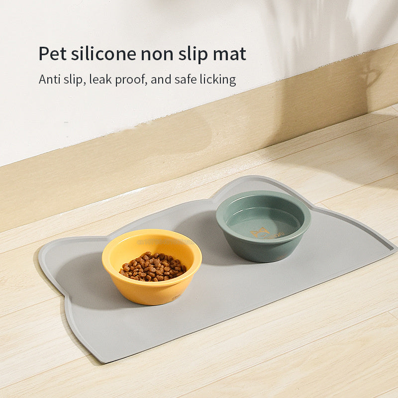 Groom Glory Waterproof Silicone Pet Feeding Mat – Non-Slip Food-Grade Placemat for Dogs & Cats