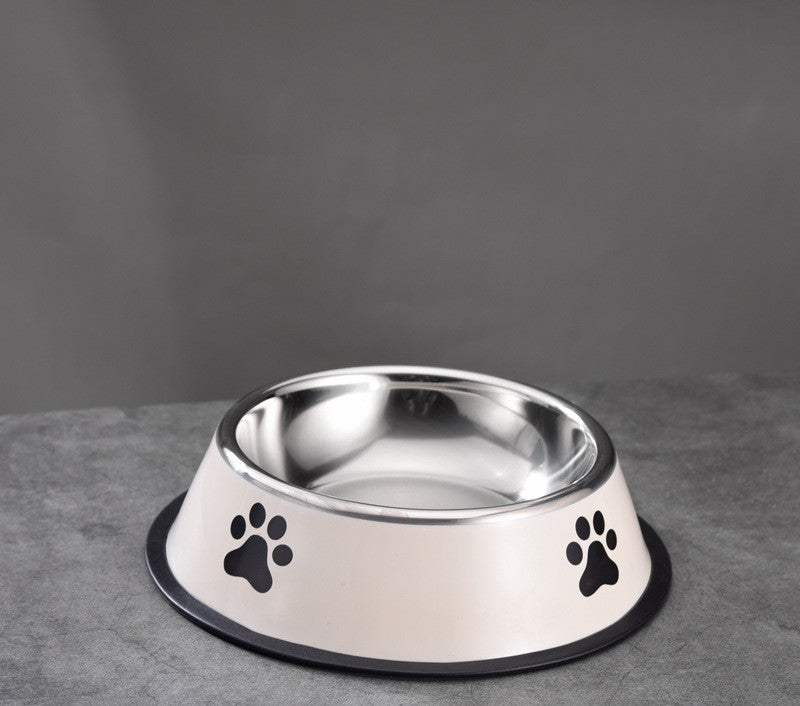 Printed Non-Slip Cat Bowl – Stainless Steel Pet Food Bowl