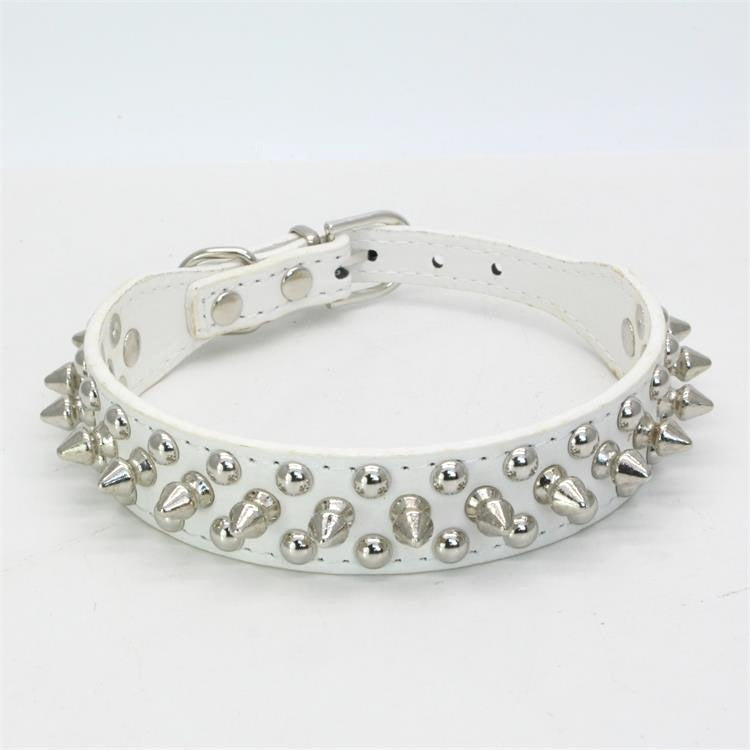 Rivet Pet Collar – Adjustable PU Leather Dog Collar