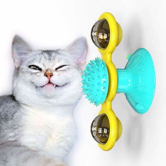 Cat Rotating Windmill Toy – Multi-Function Suction Cat Toy